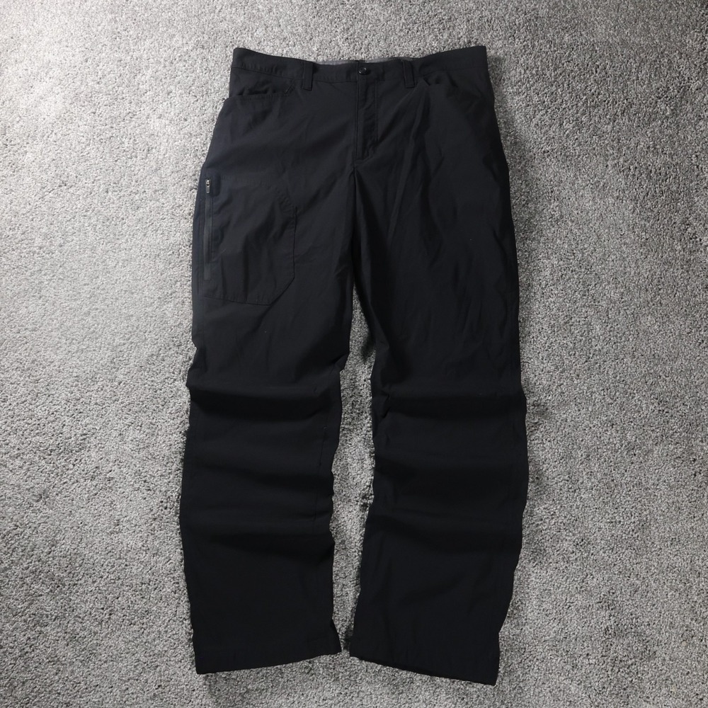 Eddie Bauer Men's 36x32 Black Fleece Lined Hiking Utility Pants Winter